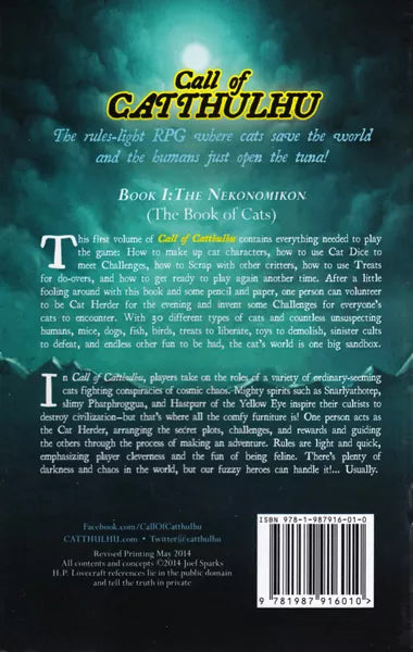 Cats of Catthulhu - Book I: The Nekonomikon - Roleplaying Game - for just $14.99! 