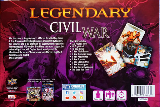 Legendary: A Marvel Deck Building Game – Civil War - for just $49.95! 