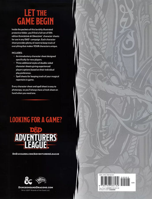 Dungeons & Dragons - Character Sheets - 5th Edition - for just $9.95! 