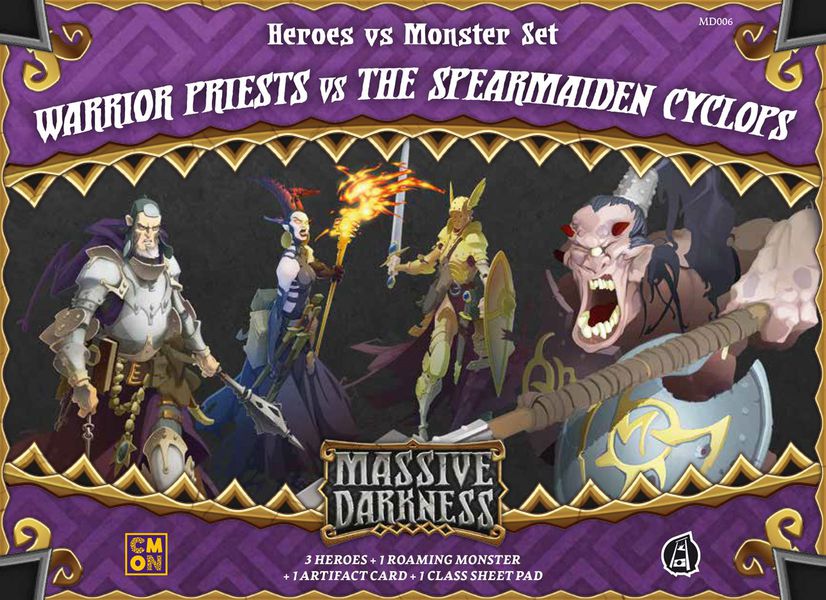 Massive Darkness: Warrior Priests vs the Spearmaiden Cyclops - for just $26.99! 