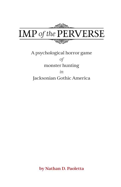Imp of the Perverse - Roleplaying Game - for just $19.99! 