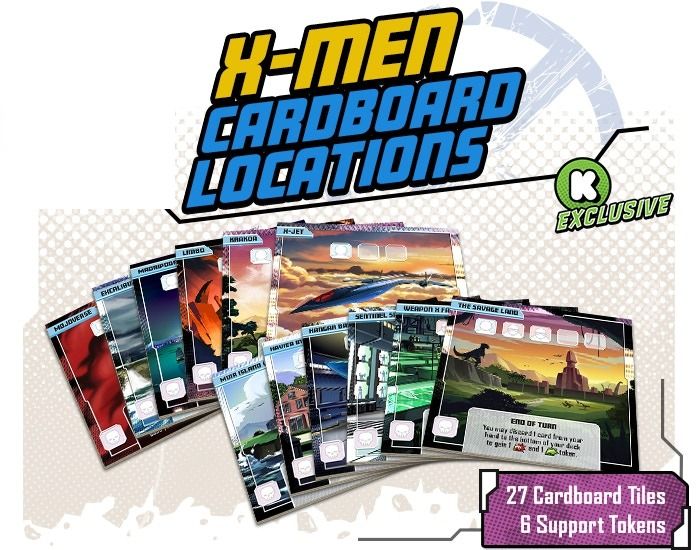 Marvel United: X-Men Kickstarter Exclusive Cardboard Locations - for just $64.99! 