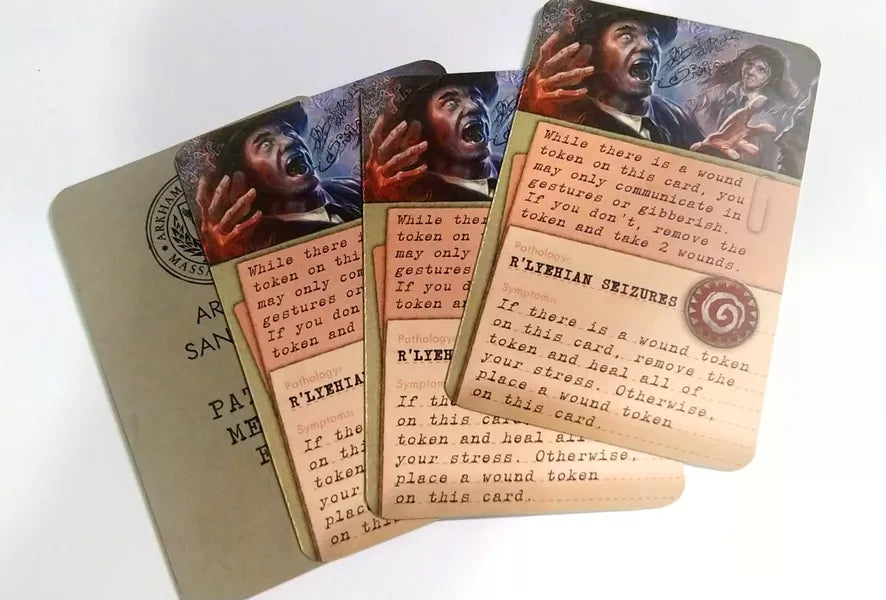 Cthulhu: Death May Die - Kickstarter Exclusive Arkham Sanitarium Patient Medical Files A-F - for just $2.99! 