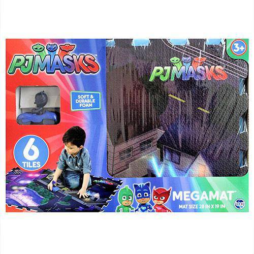 PJ Masks - 6 Tiles - 28 x 19 Inch - Mega Floor Mat with Vehicle - for just $9.50! 