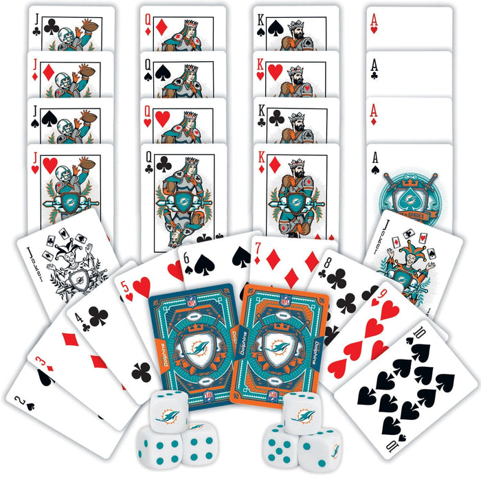 Miami Dolphins - 2-Pack Playing Cards & Dice Set - for just $19.99! 