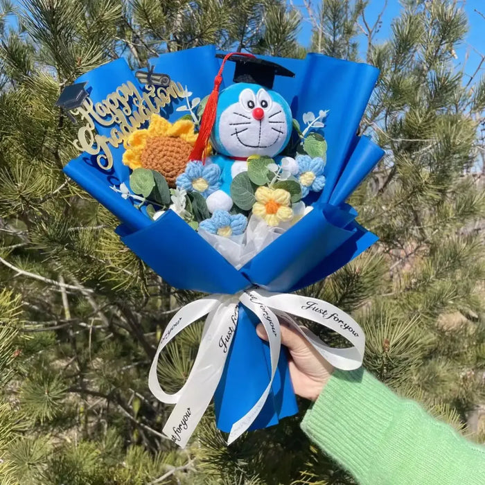 Kawaii Graduation Plush Bouquet – Cartoon Bear & Sunflower Gift Set - for just $30.95! 