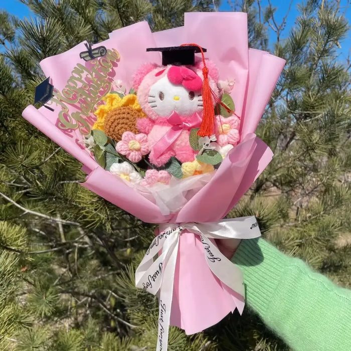 Kawaii Graduation Plush Bouquet – Cartoon Bear & Sunflower Gift Set - for just $30.95! 
