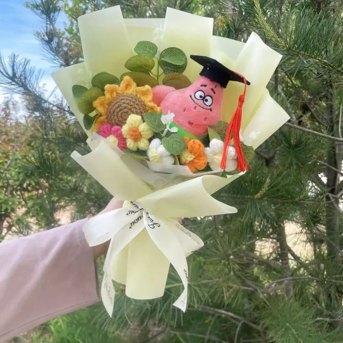 Kawaii Graduation Plush Bouquet – Cartoon Bear & Sunflower Gift Set - for just $30.95! 