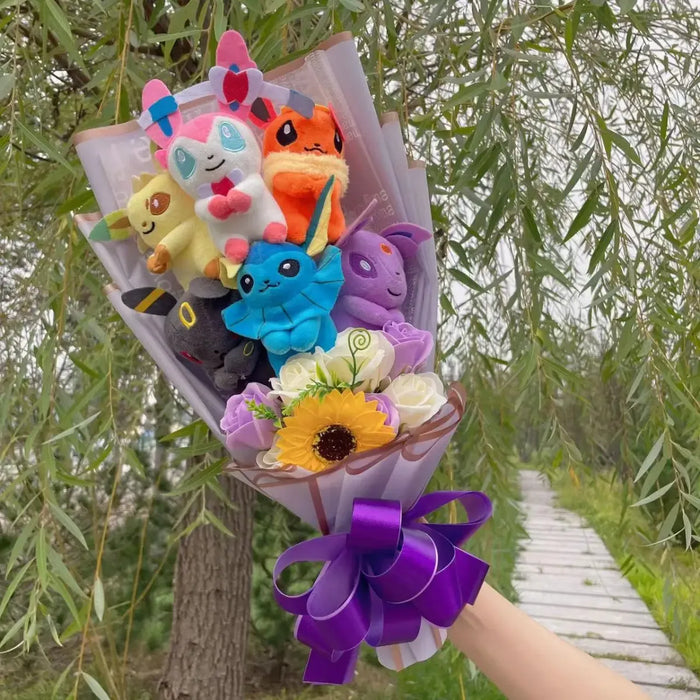 Kawaii Pokemon Plush Bouquet – Handmade Anime Gift for Kids - for just $117.95! 