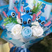 Kawaii Stitch Plush Bouquet – Blue Cartoon Action Figure Gift Set - for just $34.95! 