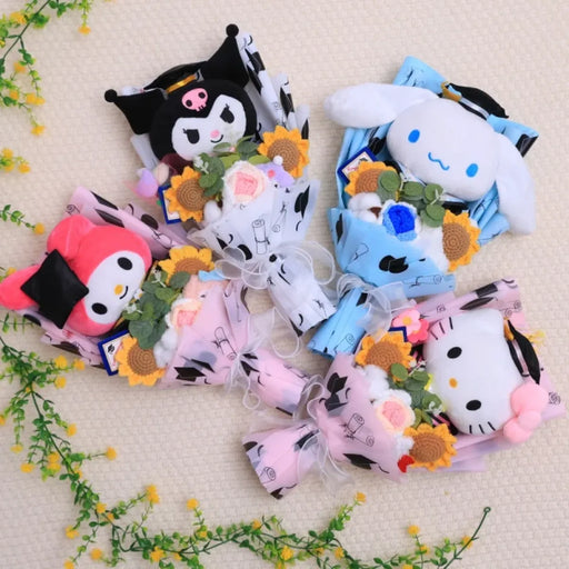 Kawaii Hello Kitty Graduation Plush Bouquet – Crochet Flowers Valentine Gift - for just $73.95! 