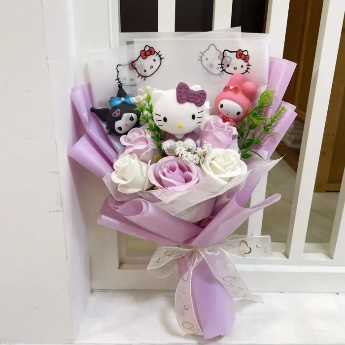 Kawaii Hello Kitty Plush Bouquet – Sanrio Flower Gift for Birthdays - for just $23.95! 