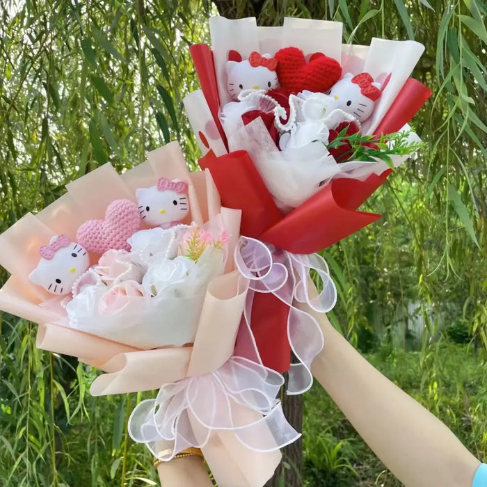 Kawaii Hello Kitty Plush Bouquet – Sanrio Flower Gift for Birthdays - for just $23.95! 