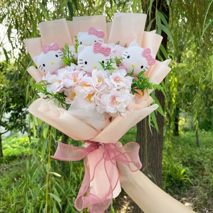 Kawaii Hello Kitty Plush Bouquet – Sanrio Flower Gift for Birthdays - for just $23.95! 