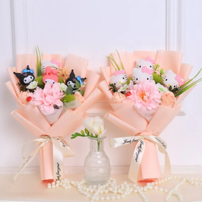 Kawaii Hello Kitty Plush Bouquet – Sanrio Flower Gift for Birthdays - for just $23.95! 