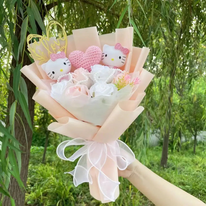 Kawaii Hello Kitty Plush Bouquet – Sanrio Flower Gift for Birthdays - for just $23.95! 