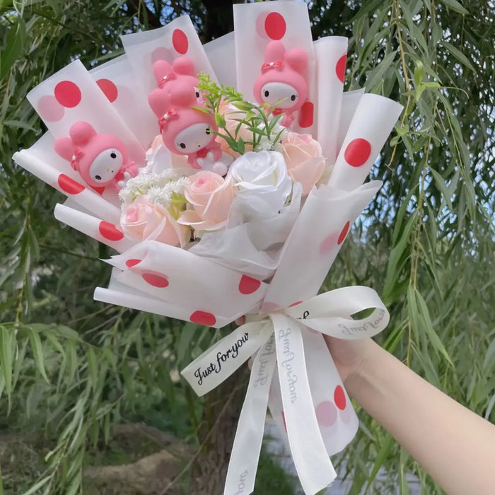 Kawaii Hello Kitty Plush Bouquet – Sanrio Flower Gift for Birthdays - for just $23.95! 