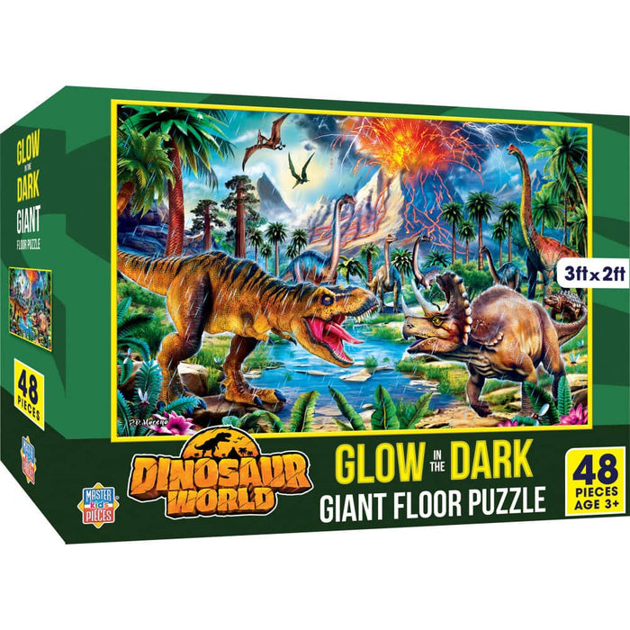 Glow in the Dark - Dinosaur World 48 Piece Floor Jigsaw Puzzle - for just $19.99! 