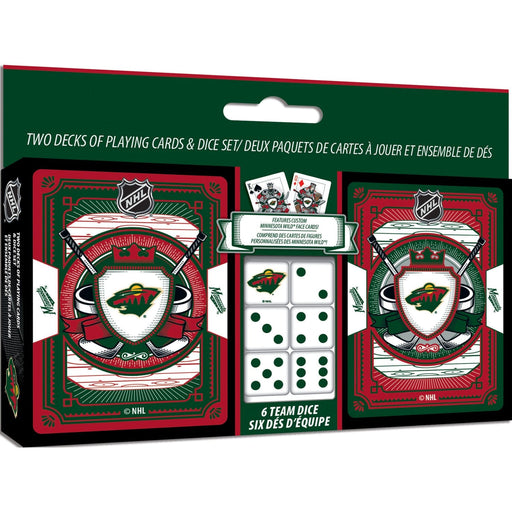 Minnesota Wild - 2-Pack Playing Cards & Dice Set - for just $19.99! 