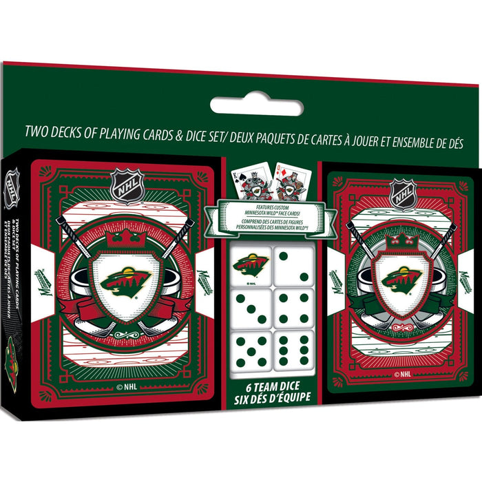 Minnesota Wild - 2-Pack Playing Cards & Dice Set - for just $19.99! 