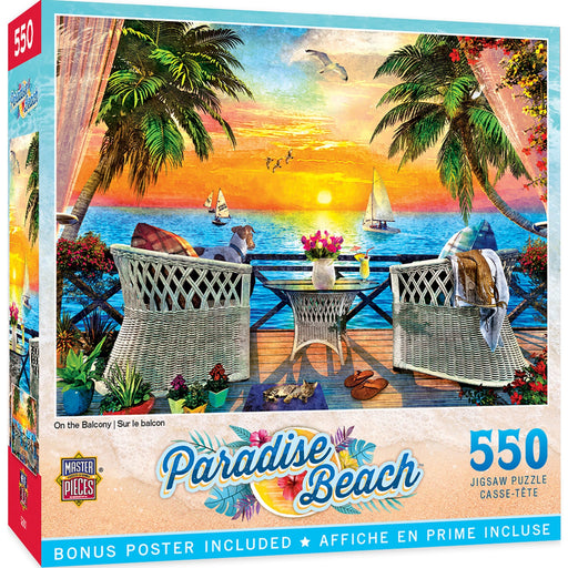 Paradise Beach - On the Balcony 550 Piece Jigsaw Puzzle - Just $14.99! Shop now at Retro Gaming of Denver