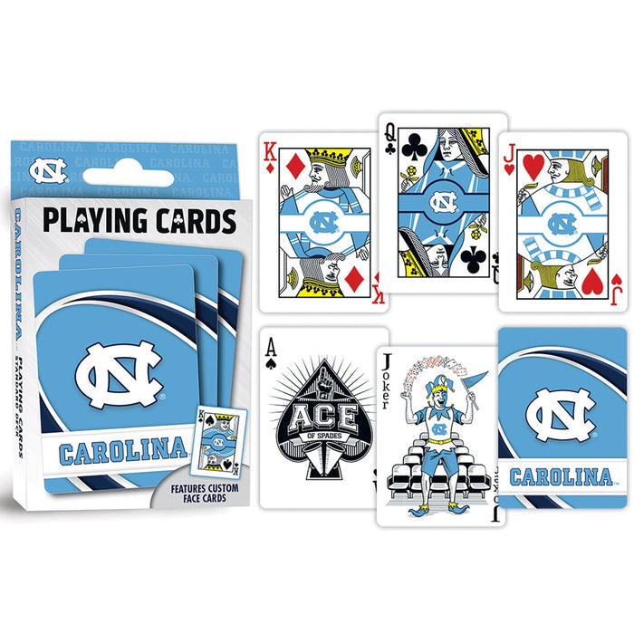 UNC Tar Heels Playing Cards - 54 Card Deck - Premium Dice & Cards Sets - Just $6.99! Shop now at Retro Gaming of Denver