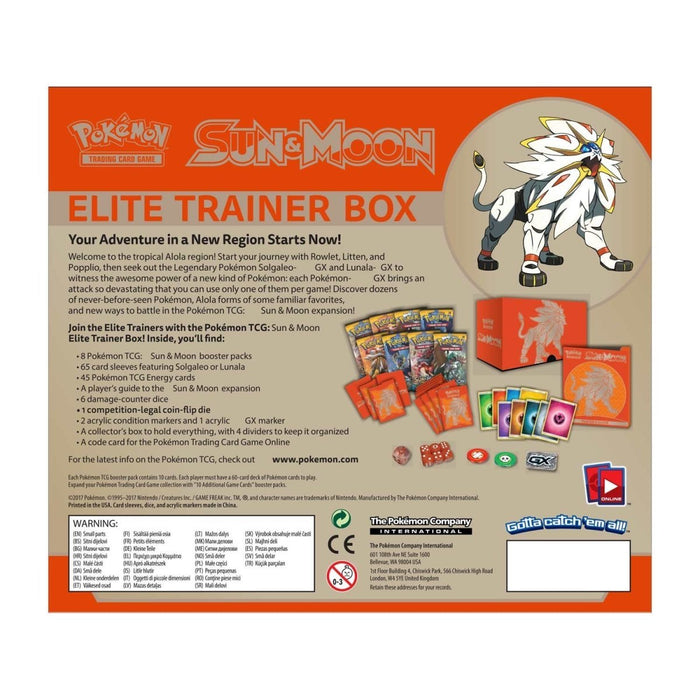 Pokémon Sun & Moon Elite Trainer Box - Solgaleo - for just $39.99! 