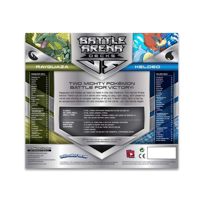 Pokémon TCG: Battle Arena Decks Rayquaza vs. Keldeo - for just $24.99! 