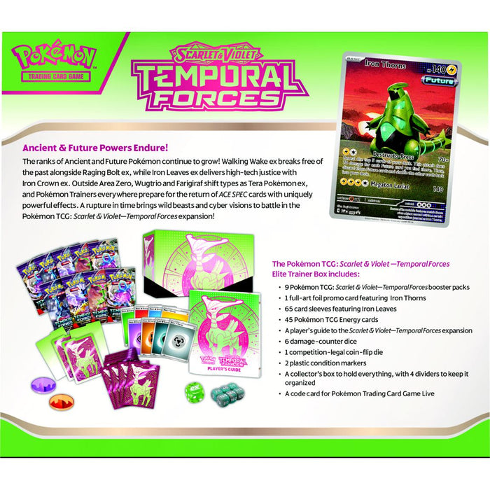 Pokémon TCG: SV - Temporal Forces Elite Trainer Box (Iron Leaves) - for just $49.99! 