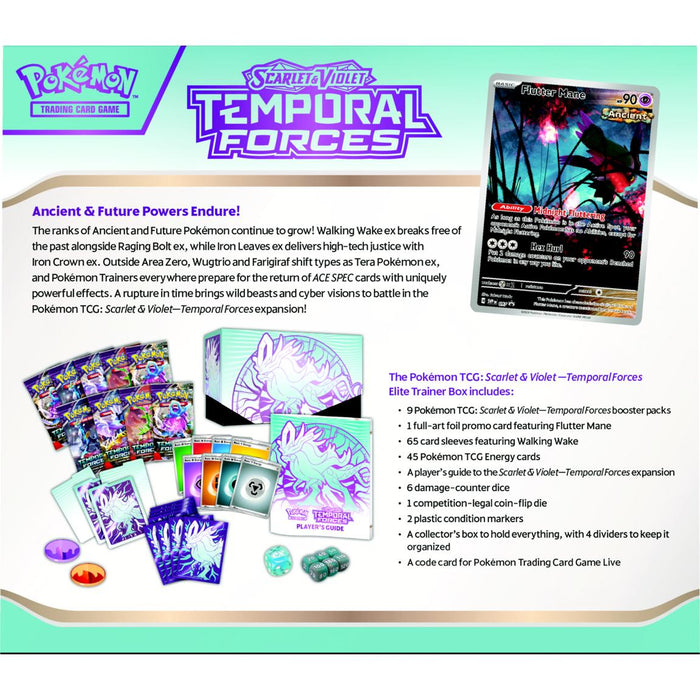 Pokémon TCG: SV - Temporal Forces Elite Trainer Box (Walking Wake) - for just $49.99! 