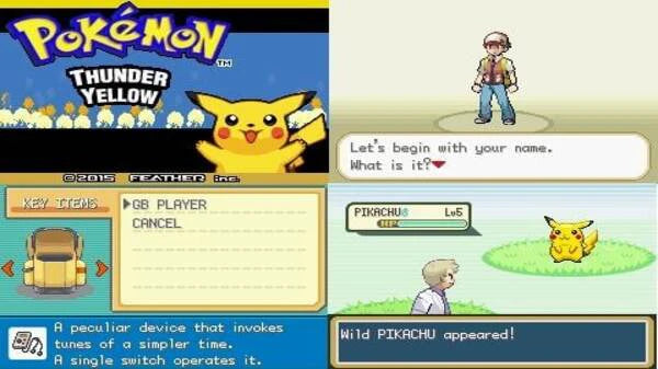 Pokemon Thunder Yellow GBA ROM Hack Video Game Custom Gameboy Advance - for just $18.49! 