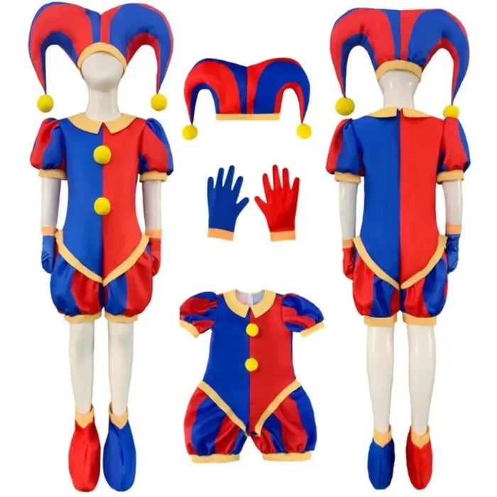 Pomni Cosplay Costume – The Amazing Digital Circus Jumpsuit and Hat - for just $48.95! 