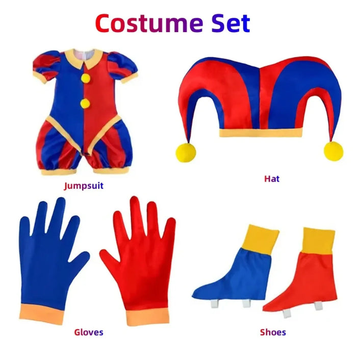 Pomni Cosplay Costume – The Amazing Digital Circus Jumpsuit and Hat - for just $48.95! 
