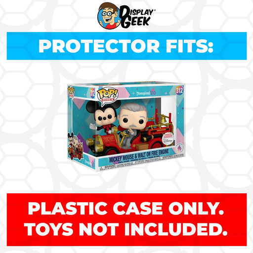 Pop Protector for Mickey Mouse & Walt on Fire Engine #312 Funko Pop Rides - for just $13.99! 