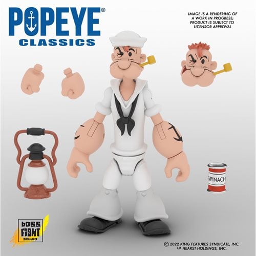 Popeye Classics Wave 2 Popeye White Sailor Suit 1:12 Scale Action Figure - Just $39.30! Shop now at Retro Gaming of Denver