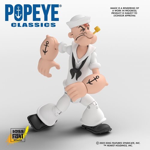 Popeye Classics Wave 2 Popeye White Sailor Suit 1:12 Scale Action Figure - Just $39.30! Shop now at Retro Gaming of Denver