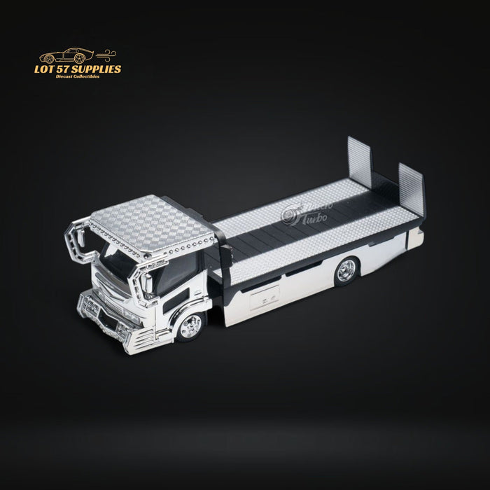 MicroTurbo Dekotora Flatbed Tow Truck With Stickers 1:64 - for just $54.99! 