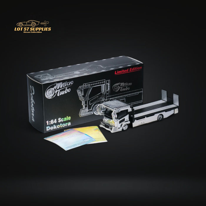 MicroTurbo Dekotora Flatbed Tow Truck With Stickers 1:64 - for just $54.99! 