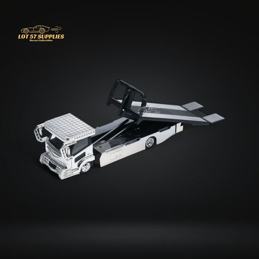 MicroTurbo Dekotora Flatbed Tow Truck With Stickers 1:64 - for just $54.99! 