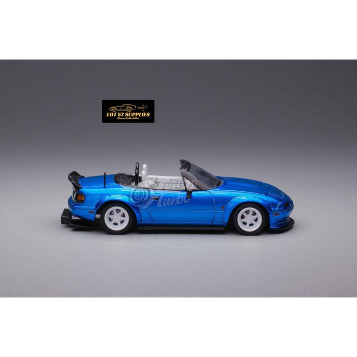 MicroTurbo Eunos Roadster RHD Rocket Bunny Widebody Customized Metallic Blue 1:64 - Just $44.99! Shop now at Retro Gaming of Denver