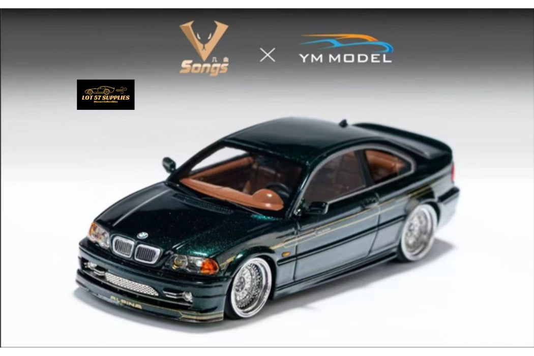 YM Model x SONGS BMW E46 Alpina B3 in British Green Limited to 299 Pcs 1:64 - for just $64.99! 