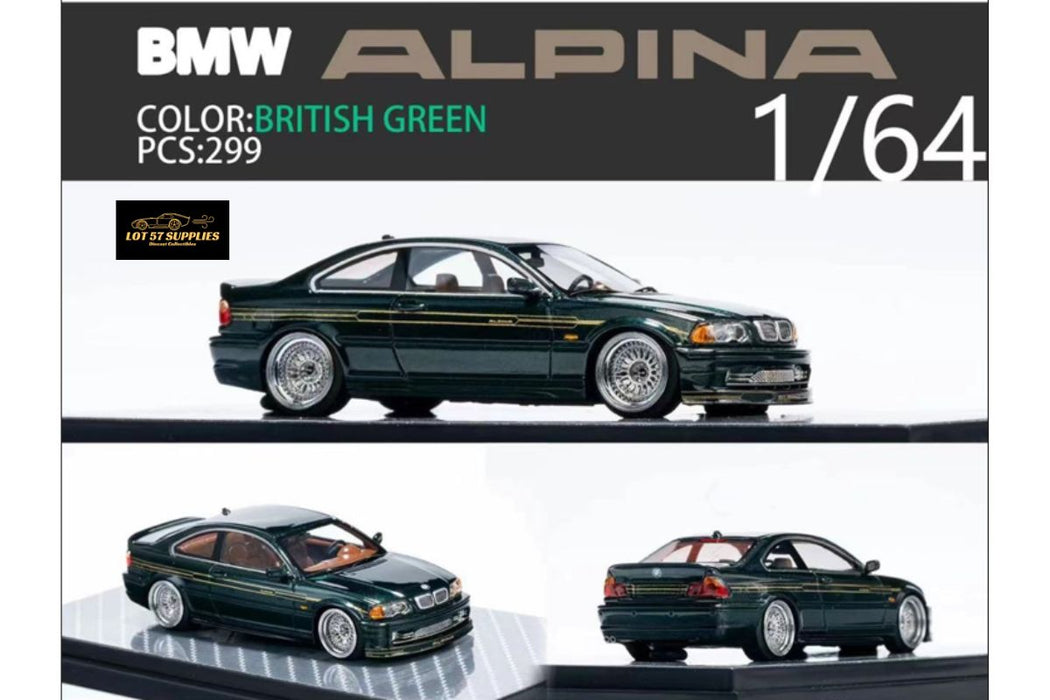 YM Model x SONGS BMW E46 Alpina B3 in British Green Limited to 299 Pcs 1:64 - for just $64.99! 