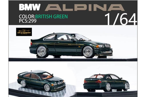 YM Model x SONGS BMW E46 Alpina B3 in British Green Limited to 299 Pcs 1:64 - for just $64.99! 
