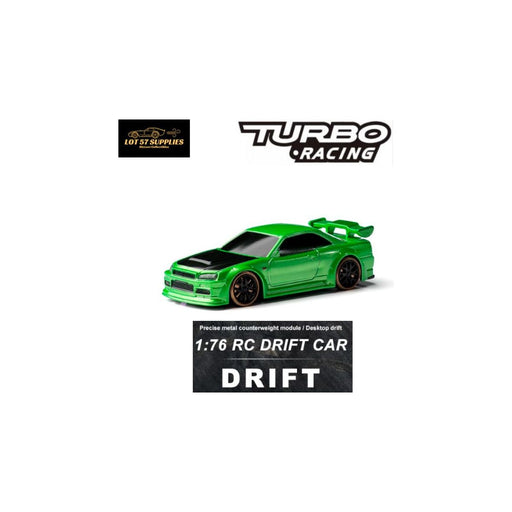 Turbo Racing 1:76 Scale Nissan Skyline GT-R R34 Green DRIFT RC C64-GN - Premium Nissan - Just $109.99! Shop now at Retro Gaming of Denver