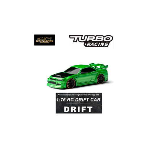 Turbo Racing 1:76 Scale Nissan Skyline GT-R R34 Green DRIFT RC C64-GN - Just $109.99! Shop now at Retro Gaming of Denver