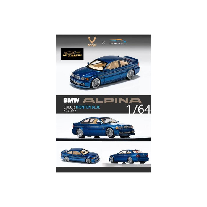 YM Model x SONGS BMW E46 Alpina B3 in Trenton Blue Limited to 299 Pcs 1:64 - Just $64.99! Shop now at Retro Gaming of Denver