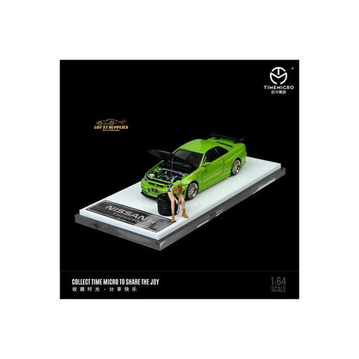 TimeMicro Nissan Skyline GTR-R34 Z-Tune Green 1:64 - Premium Nissan - Just $39.99! Shop now at Retro Gaming of Denver