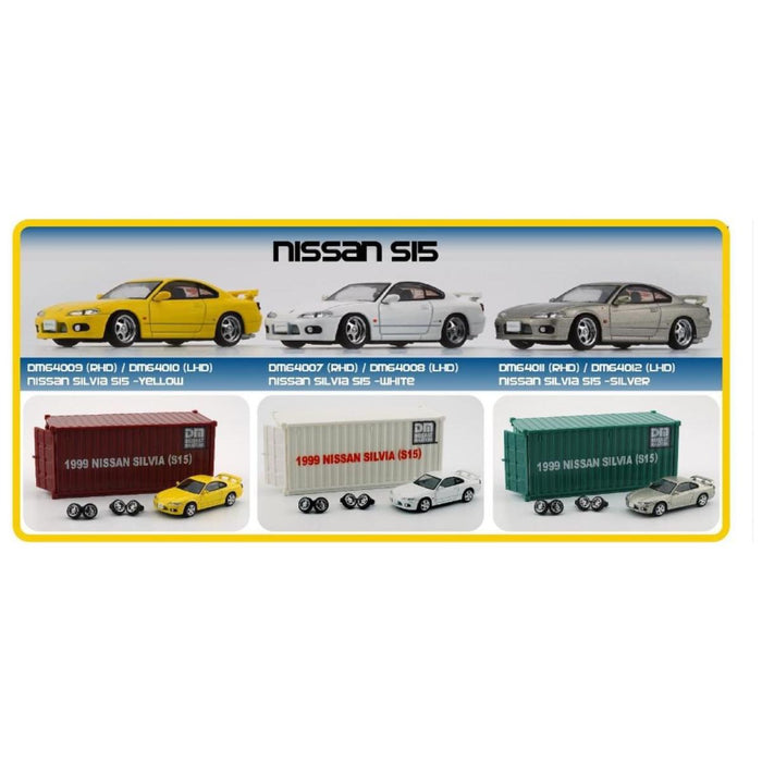 BM Creations Nissan Silvia S15 WHITE / SILVER / YELLOW - RHD 1:64 - Just $23.99! Shop now at Retro Gaming of Denver