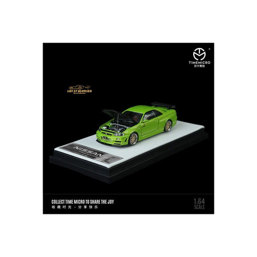 TimeMicro Nissan Skyline GTR-R34 Z-Tune Green 1:64 - Premium Nissan - Just $39.99! Shop now at Retro Gaming of Denver