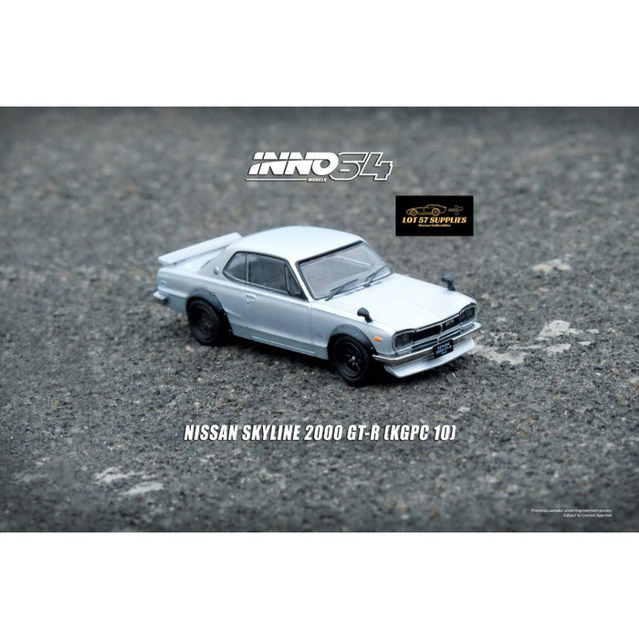 Inno64 Nissan Skyline 2000 GT-R (KPGC10) in Silver 1:64 - Premium Nissan - Just $25.99! Shop now at Retro Gaming of Denver